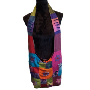 Original collection Happy Flowers Razor Cut Hippie Patchwork Sling Crossbody